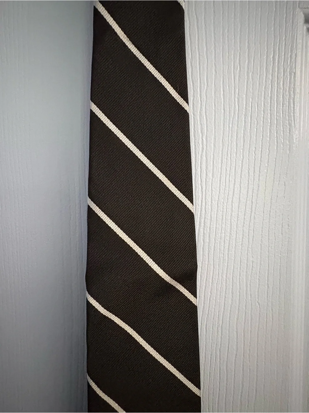 Brooks Brothers Black Tie w White Diagonal Stripes